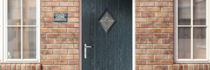 front door in colour black