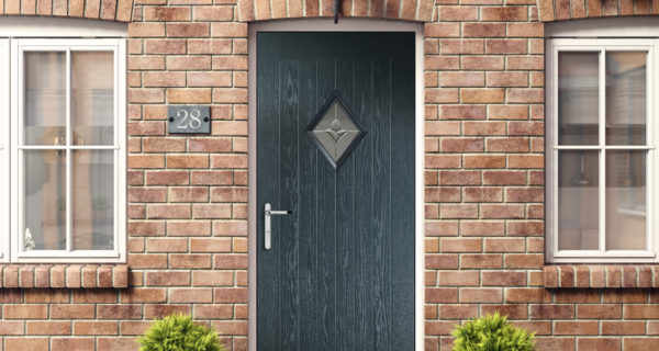 front door in colour black