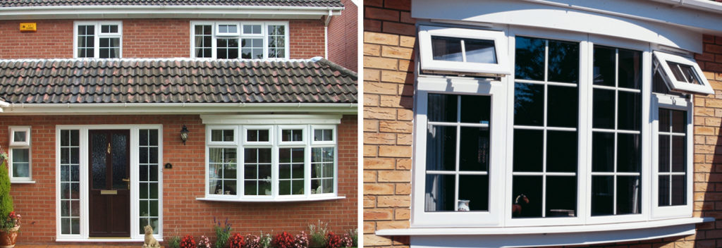 Newly fitted Georgian windows in the front of a house