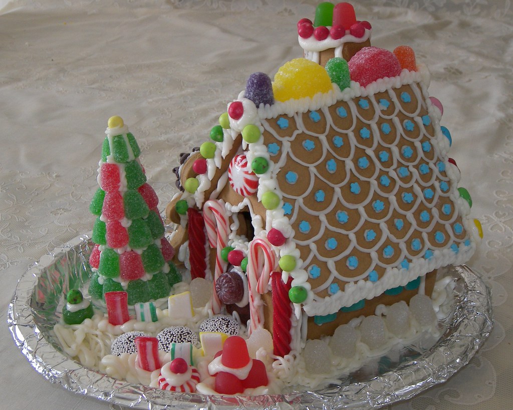 Smaller scale garden made from icing and sweets.