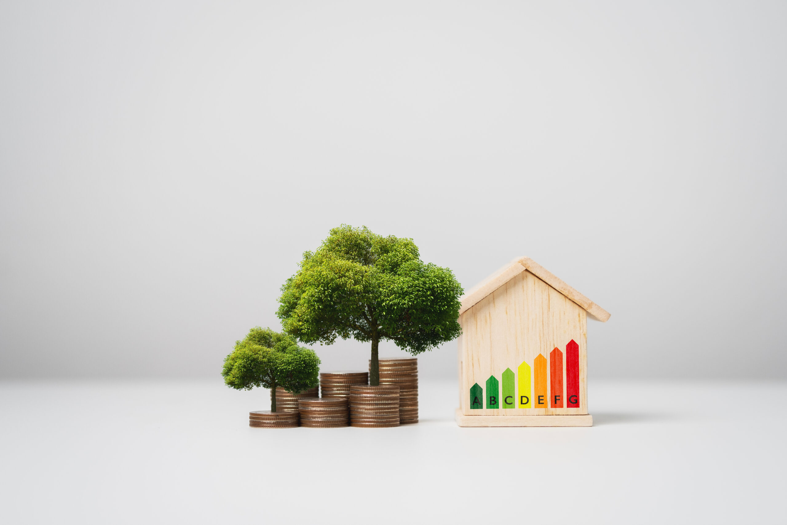 An image depicting the idea of an energy efficient home.