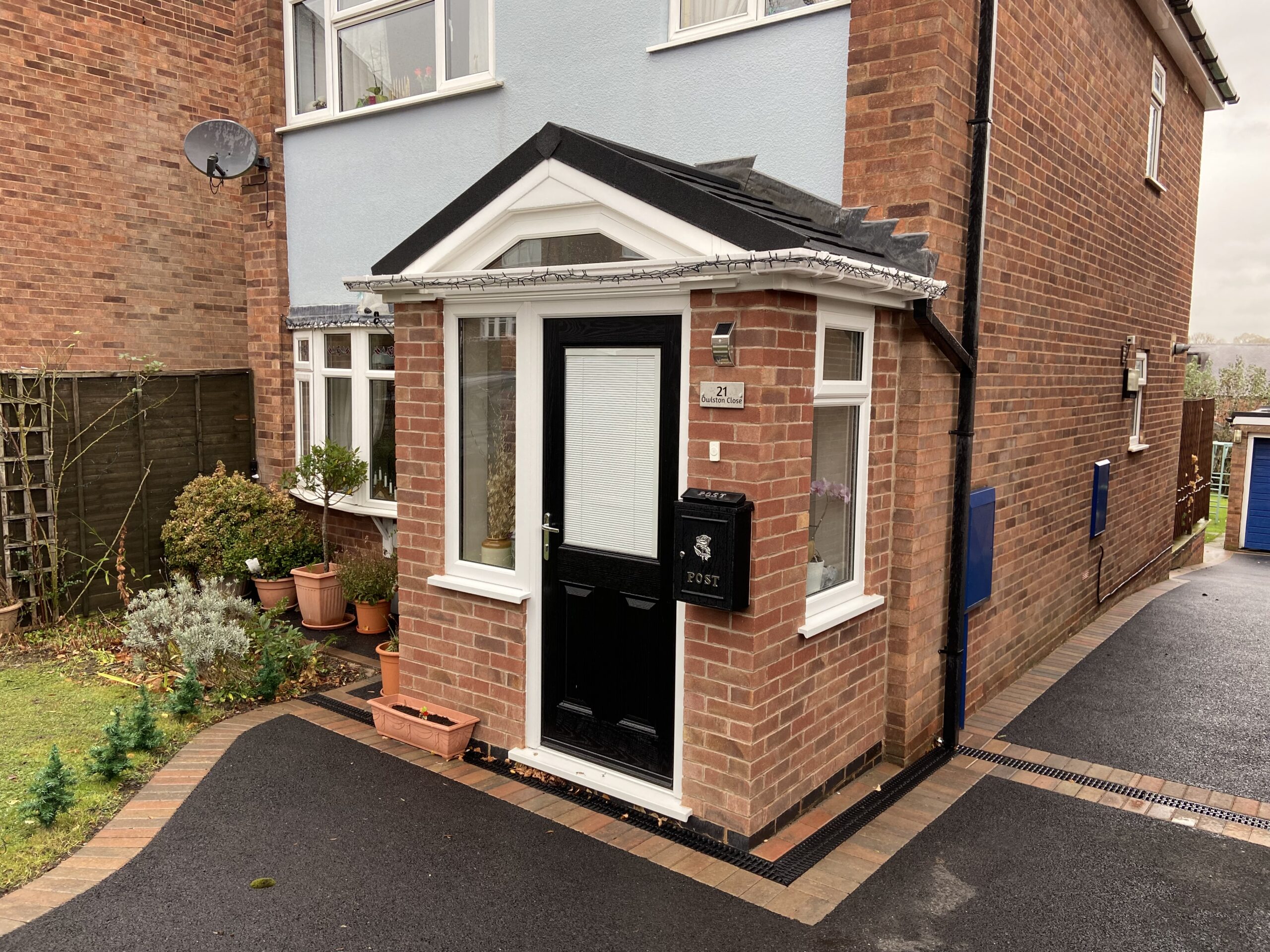 A new front porch installed by KLG Rutland